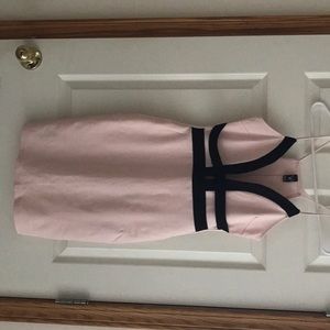 Pink and black dress